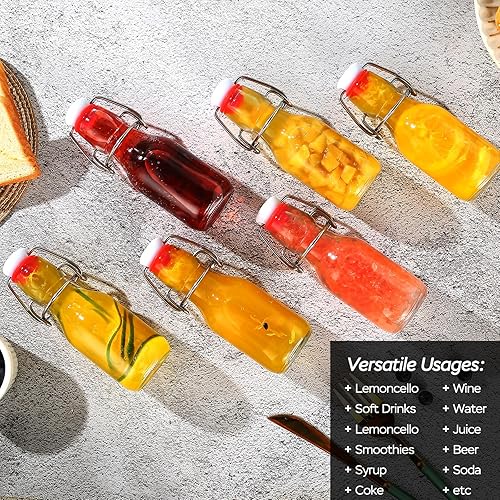Miniatura 5 de 12 Pack 4 oz Swing Top Glass Bottles,Flip Top Glass bottles with airtight Caps for Home Brewing Beer,Kombucha,2nd