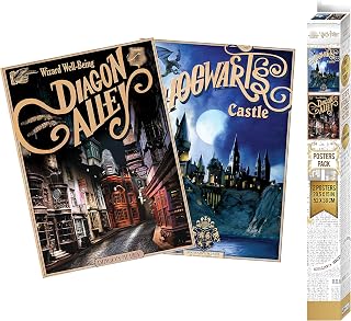 ABYstyle Harry Potter Retro Hogwarts & Diagon 2er Chibi Posters Set