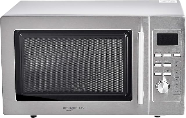 Amazon Basics Digital Countertop Microwave with Grill, 25L, 900W - Stainless Steel