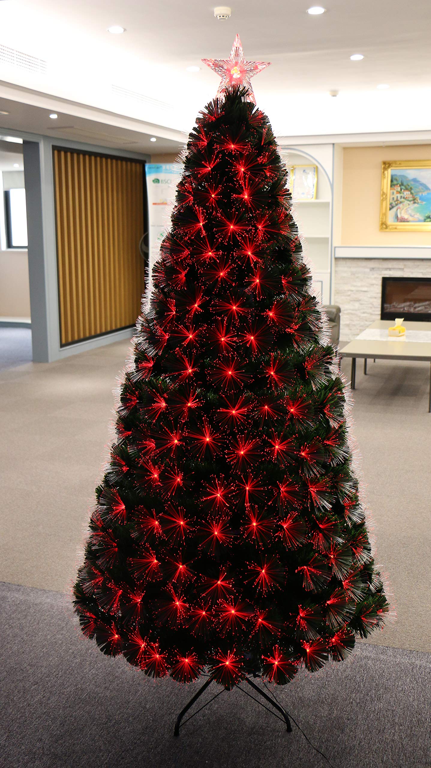 7 Ft Pre Lit Christmas Tree Fiber