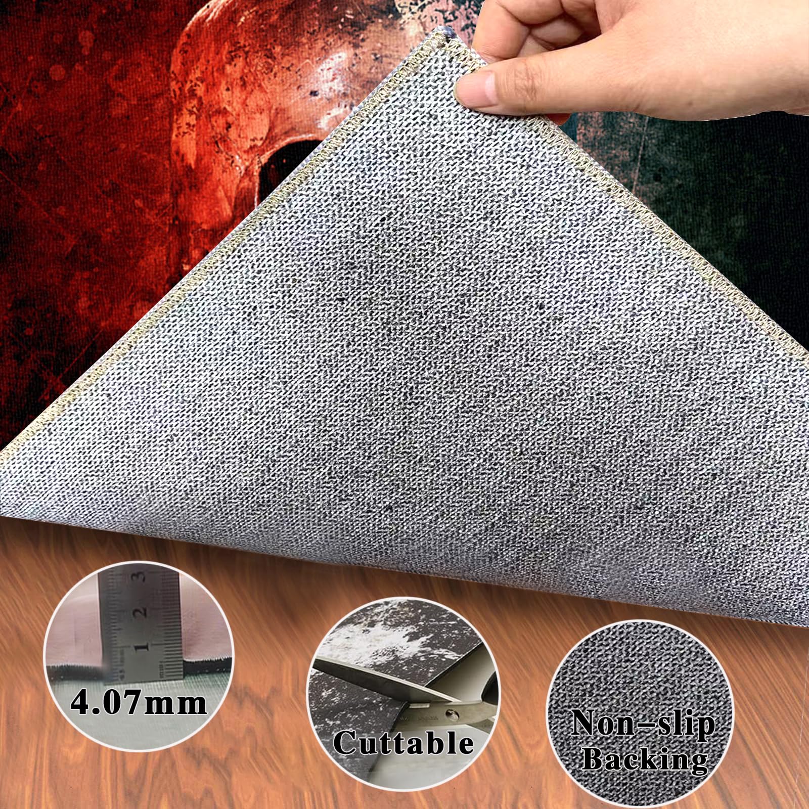 Gaming Bodenschutzmatte, Bürostuhl Teppich Unterlage, Schreibtischstuhl Unterlage 90 x 120 cm, Kratzfest Bodenschutzmatte für Teppiche rutschfest Bürostuhl Unterlage für Stühle Hohe Dichte Anti-Silp