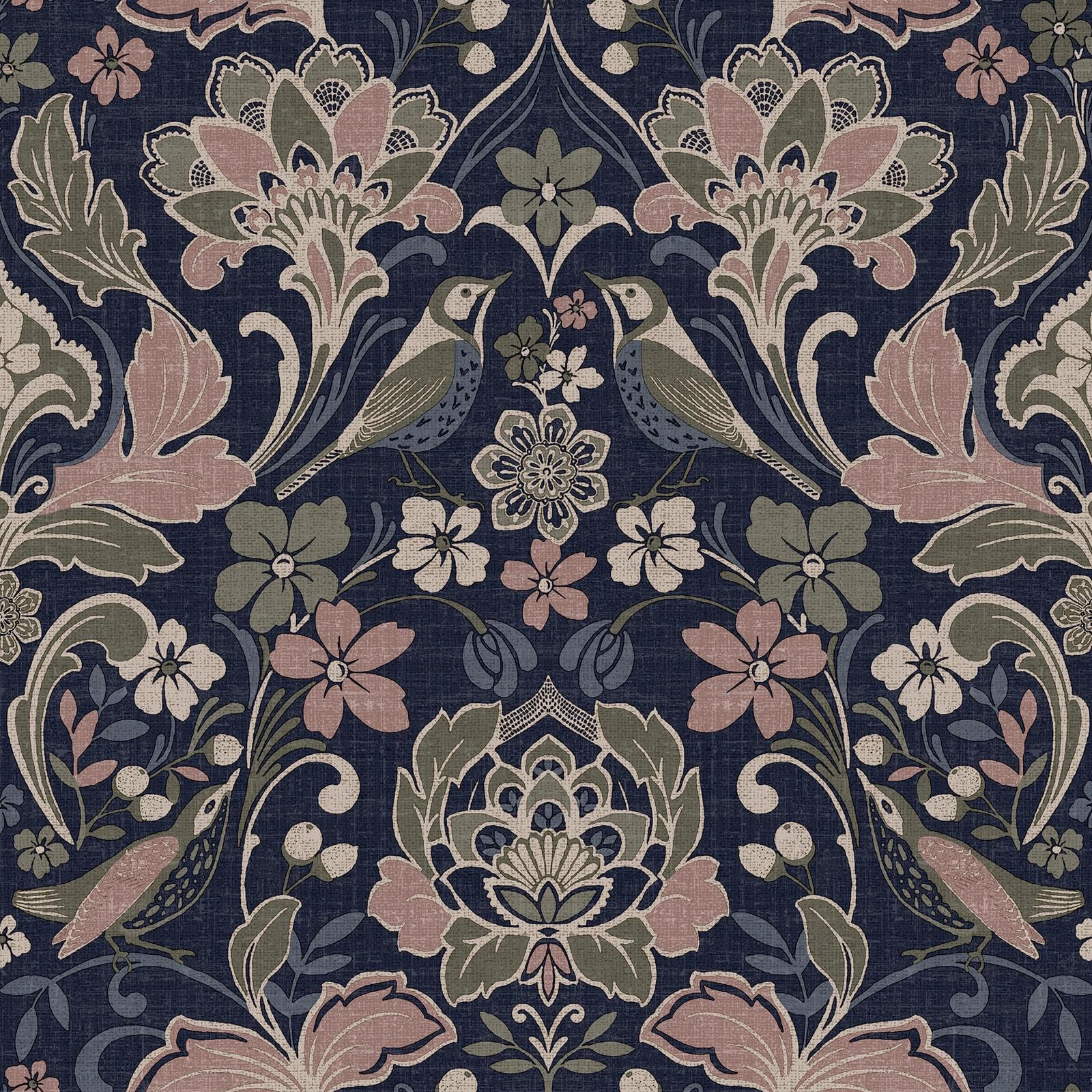 World of Wallpaper Folk Themed Floral Patterned Matte Finish