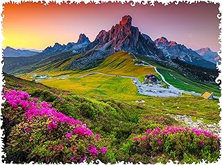 Unidragon Wooden Puzzle Jigsaw, Best Gift for Adults and Kids, Unique Shape Jigsaw Pieces Nature Mountain, 17.3 x 12.1 inches, 500 Pieces, King Size