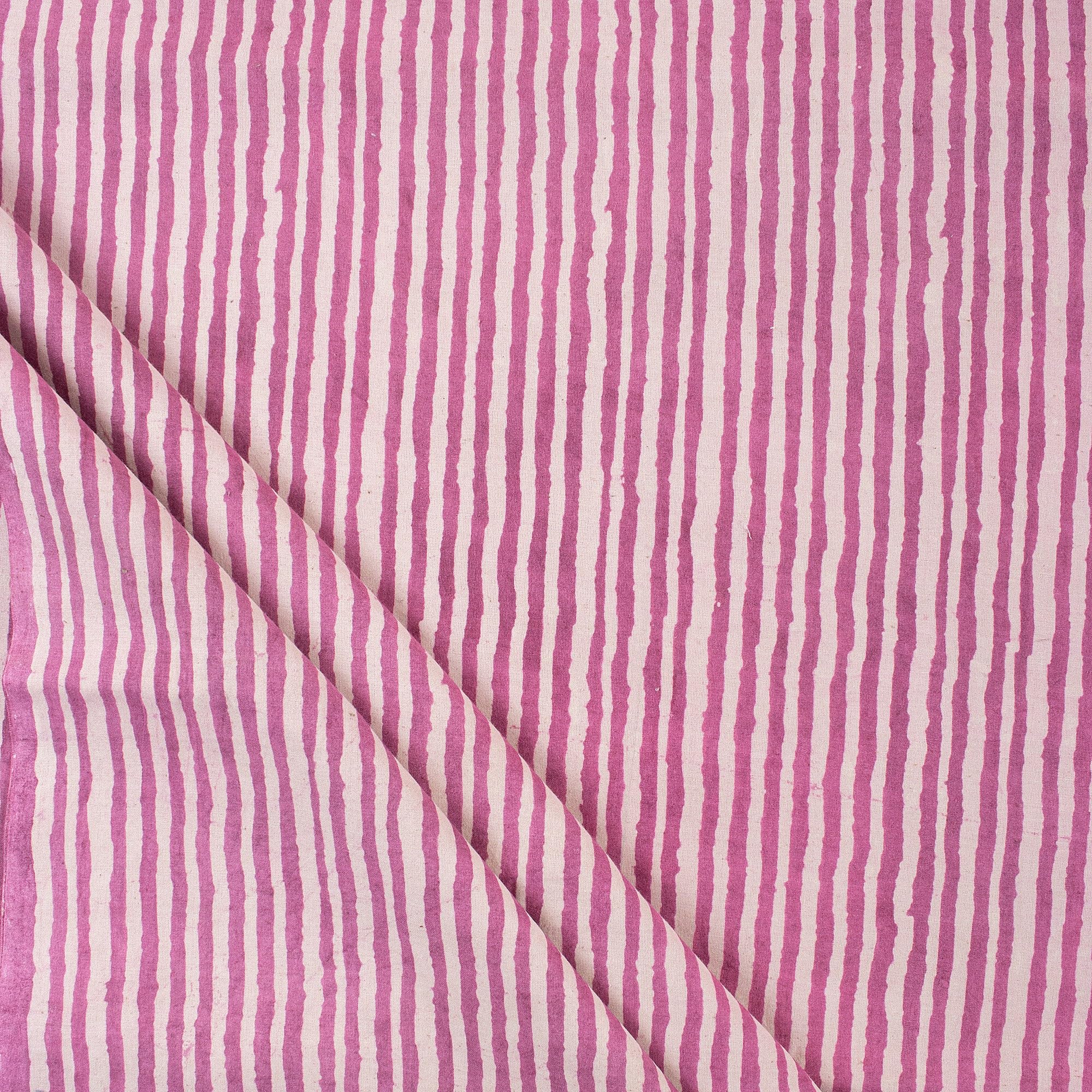 Pure Cotton Striped Pattern Pink Fabric Material | Running Fabric Cloth Piece Dress and Craft Making | 1 Meter Cloth Piece 44 Inch Wide | Scarfs, Bandana, Napkins and Crafts Making-image-33