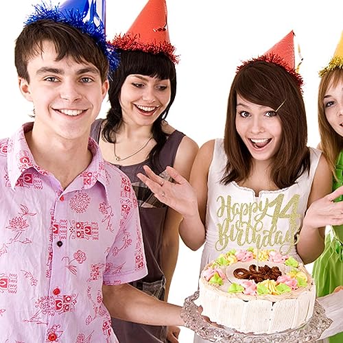 Miniatura 4 de Decoración de pastel de feliz cumpleaños 14  Saludos a los 14 años  14 y fabulosa decoración para tartas, suministros de decoración de pastel