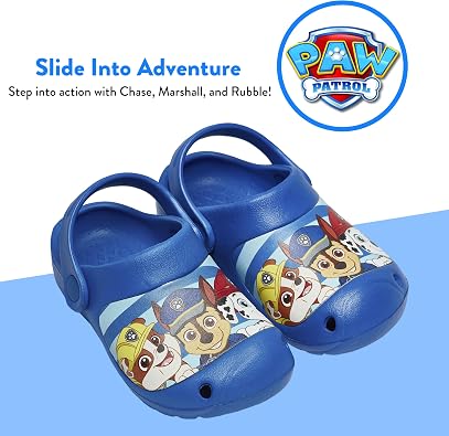 Sandales Paw Patrol Officielles - Chase, Marshall, Rubble - Pour Garçons, Plage Et Piscine