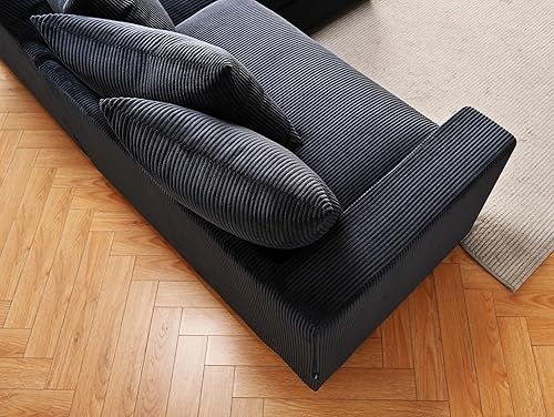 Miniatura 5 de Container Furniture Direct Luxe - Sofá modular de dos piezas de gran tamaño para sala de estar, sofá en forma de L de 102.4 pulgadas con diván,