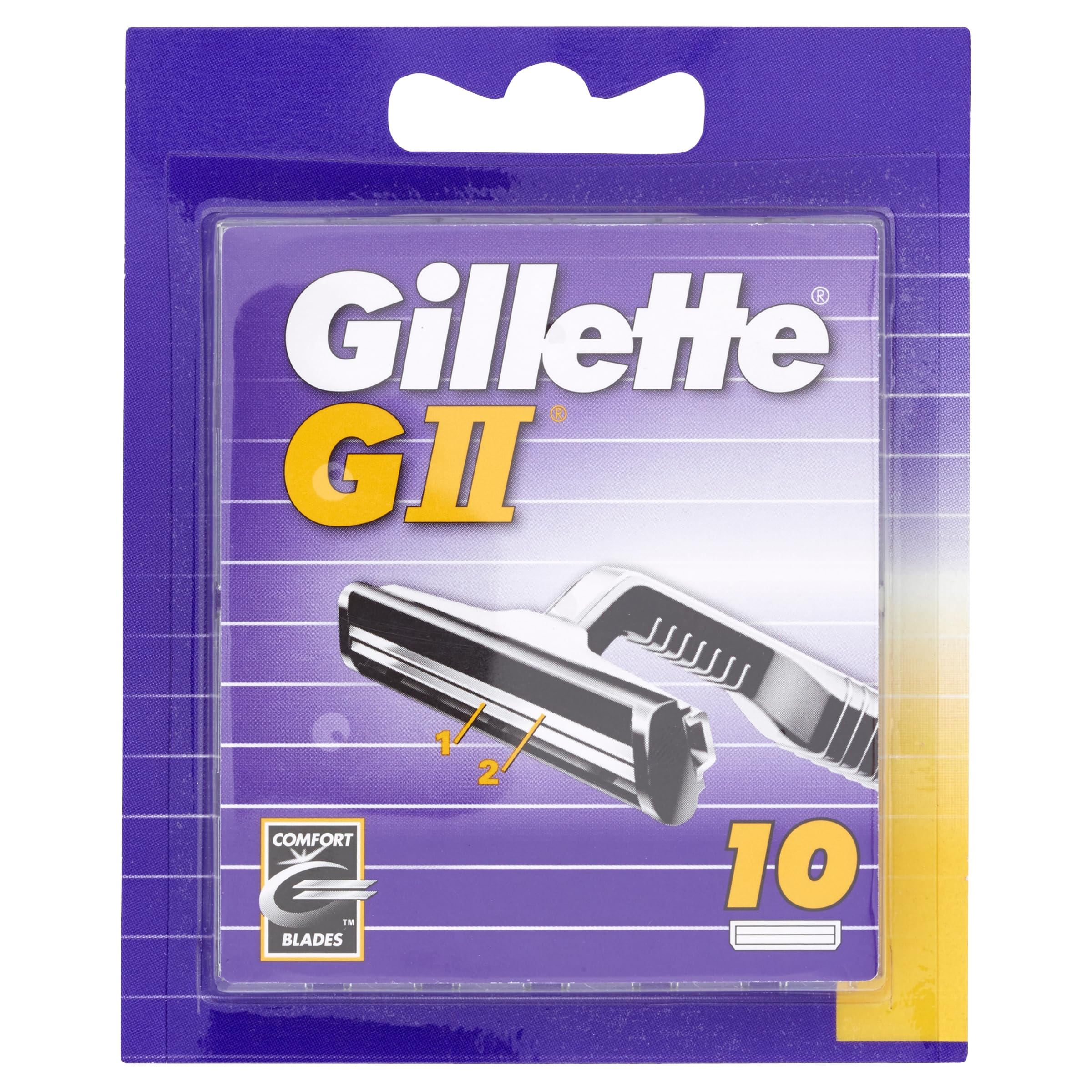 Lot De 10 Lames De Rasoir Gillette GII Plus Pour Homme - Double Tranchant, Livraison Rapide Gratuite