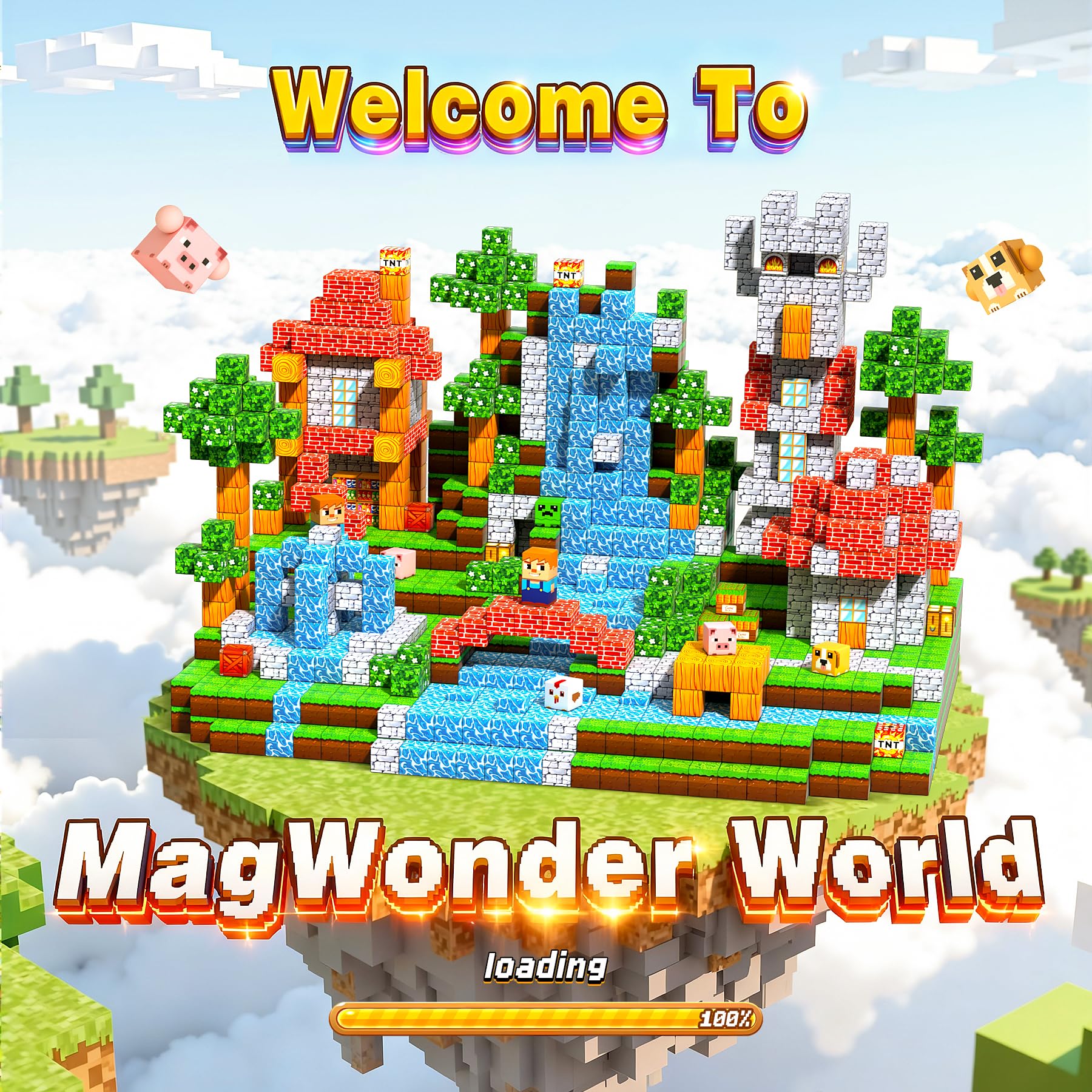 COOLJOYA Construction Magnetique Enfant Cube Magnétique,150 Pièces Ensemble de Cubes de Construction Magnétiques, Jouet créatif Montessori pour Enfants à partir de 4 Ans