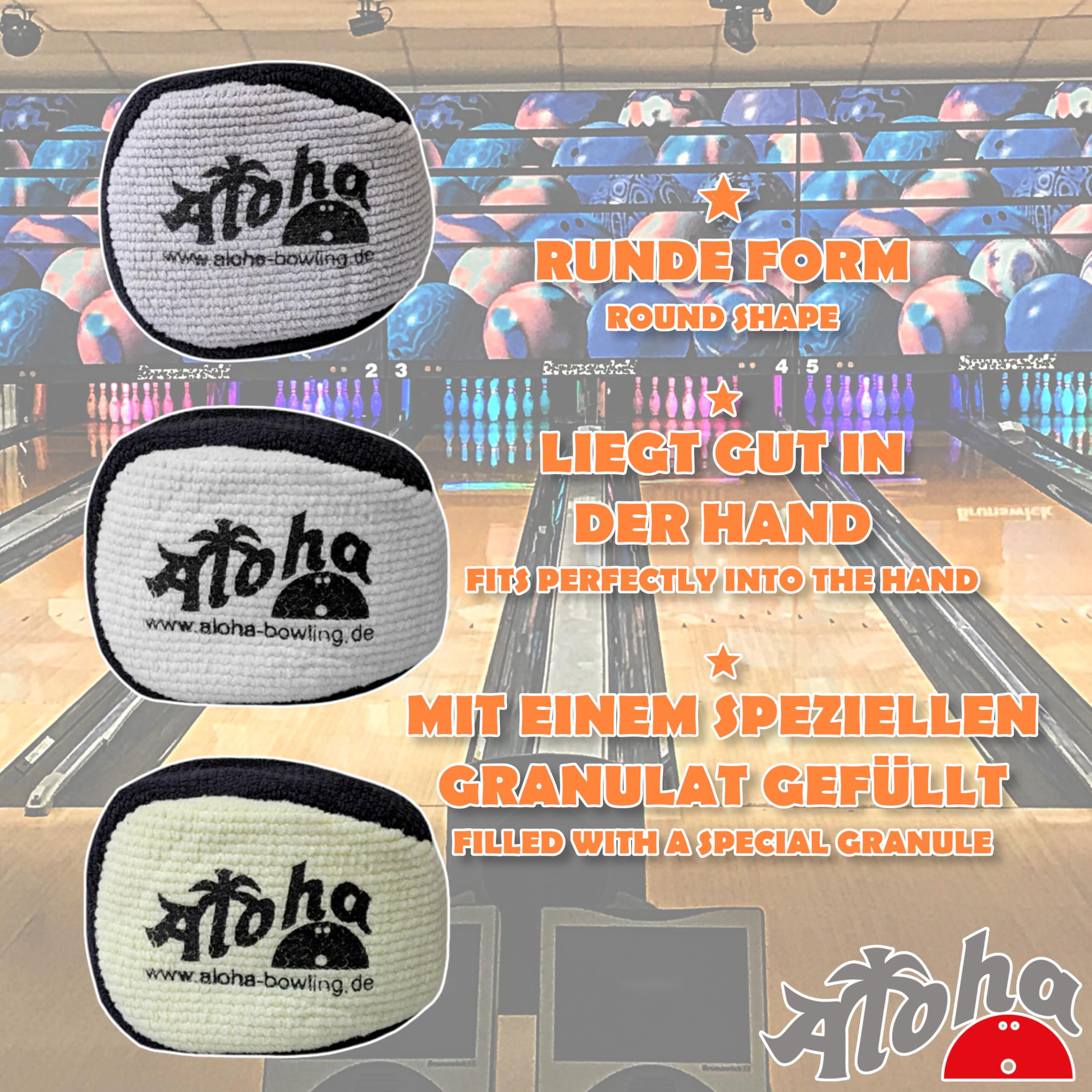 EMAX | Aloha – Grip Bag | Bowling Grip Sack | Mikrofibra Grip Ball | Rosin Bag absorbuje wilgoć