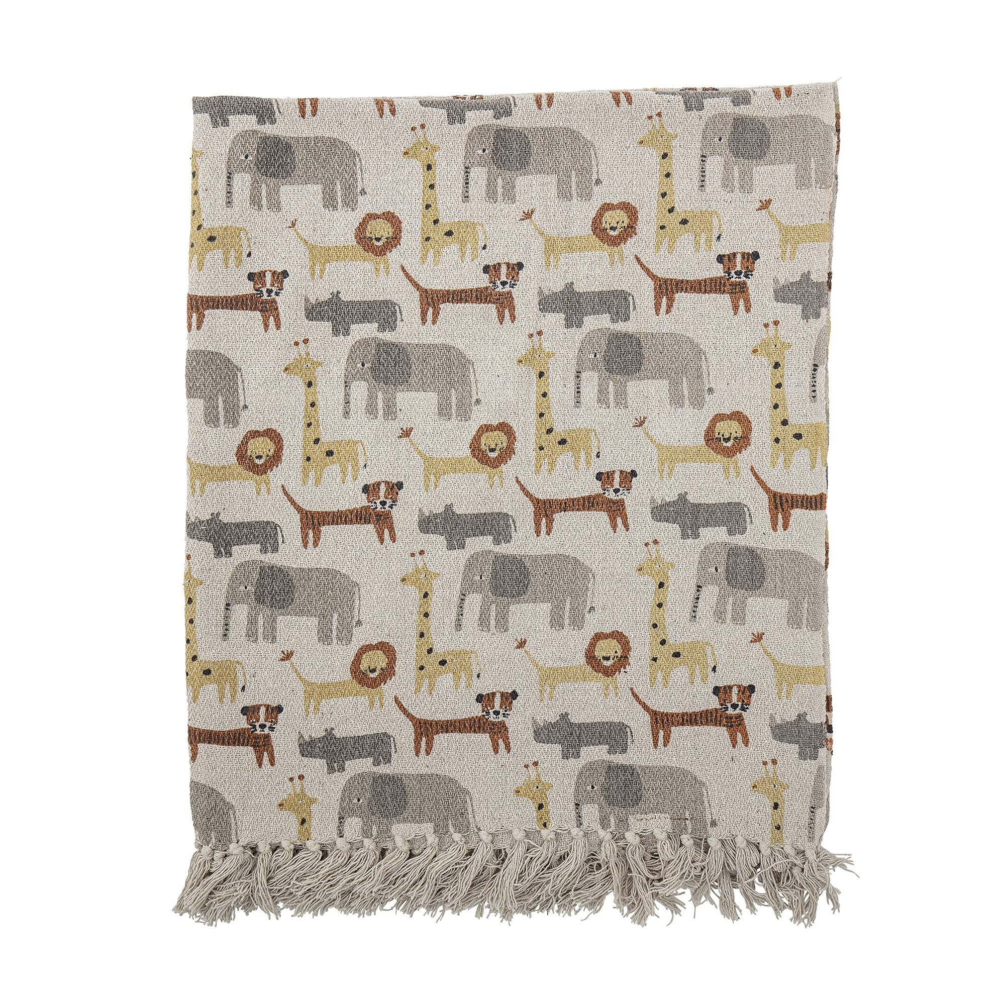 Bloomingville Tagesdecke Brett, braun, Baumwolle