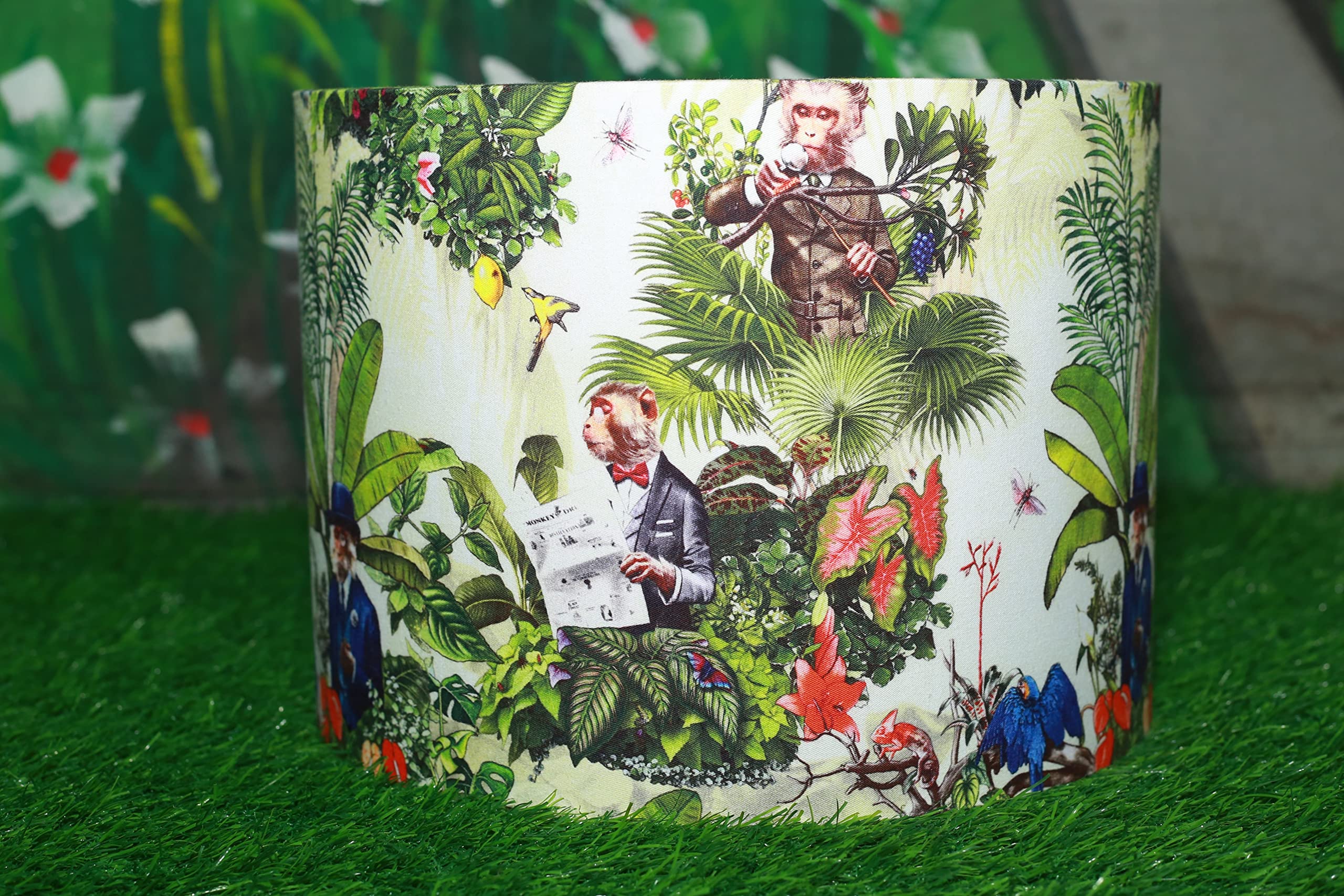 Vk Lampshade Industry, Antique Finish Drum Lampshade for Table Lamp and Rod Lamp (10x8.5x10) Inches, Shade Suitable for Bedroom, Study room, Living room and Home Decor & Decoration. (10X8.5X10 Inches)