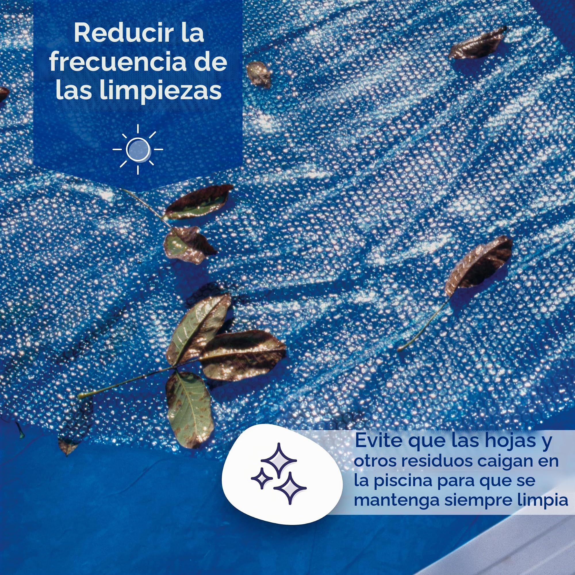 Gre 773324 - Cobertor de Verano para Piscina Ovalada de 615x375cms, Color Azul