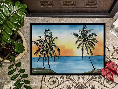 Miniatura 3 de Caroline's Treasures 8551MAT - Felpudo de palmera de 18 x 27 pulgadas, para interiores y exteriores, para entrada, antideslizante, lavable, pelo