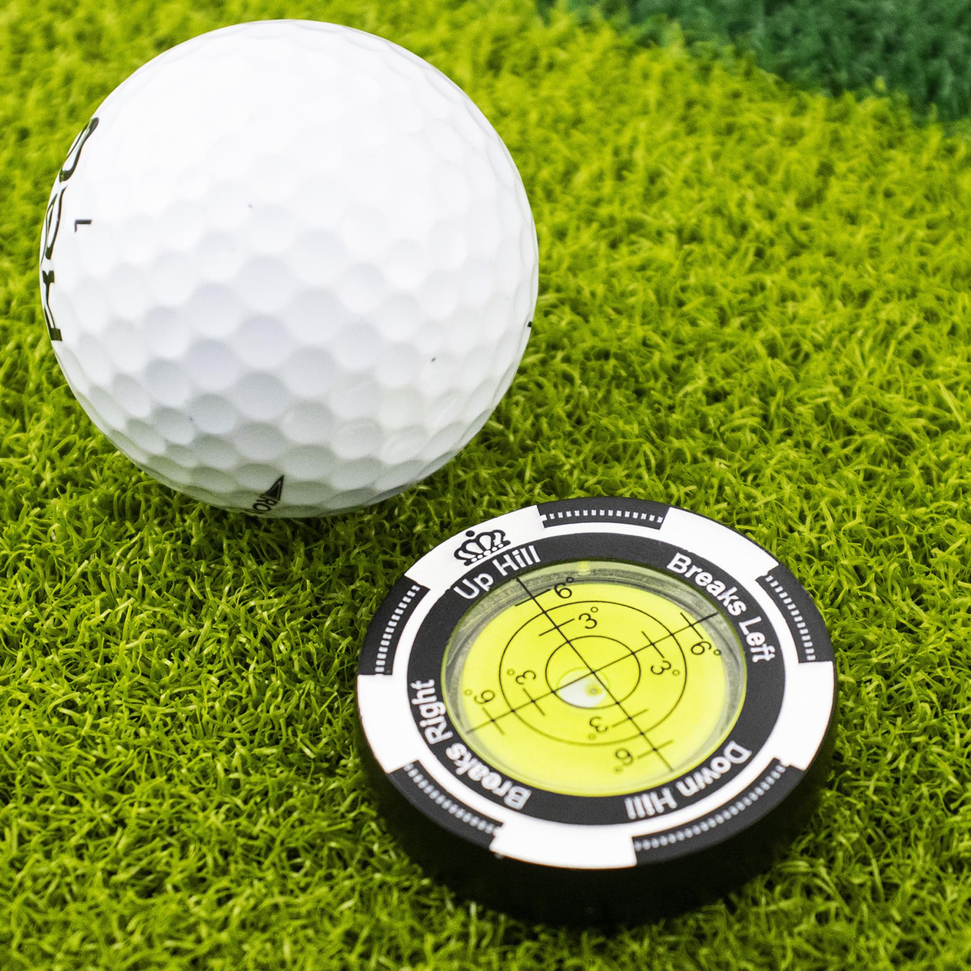 Golf Reader Horizontal Ball Marker z Poziomnicą, Precyzyjny Czytnik Zieleni, Klips na Czapkę