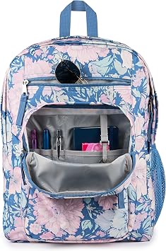 JanSport 34L Big Backpack - 15 Inch Laptop Sleeve, Faded Tapestry Blue