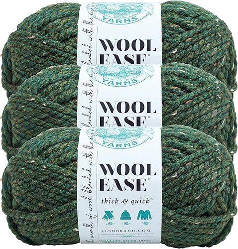 Vista 342 de Lion Brand Yarn Wool-Ease Thick & Quick Yarn - 318.2 ft, Graphite Grafito