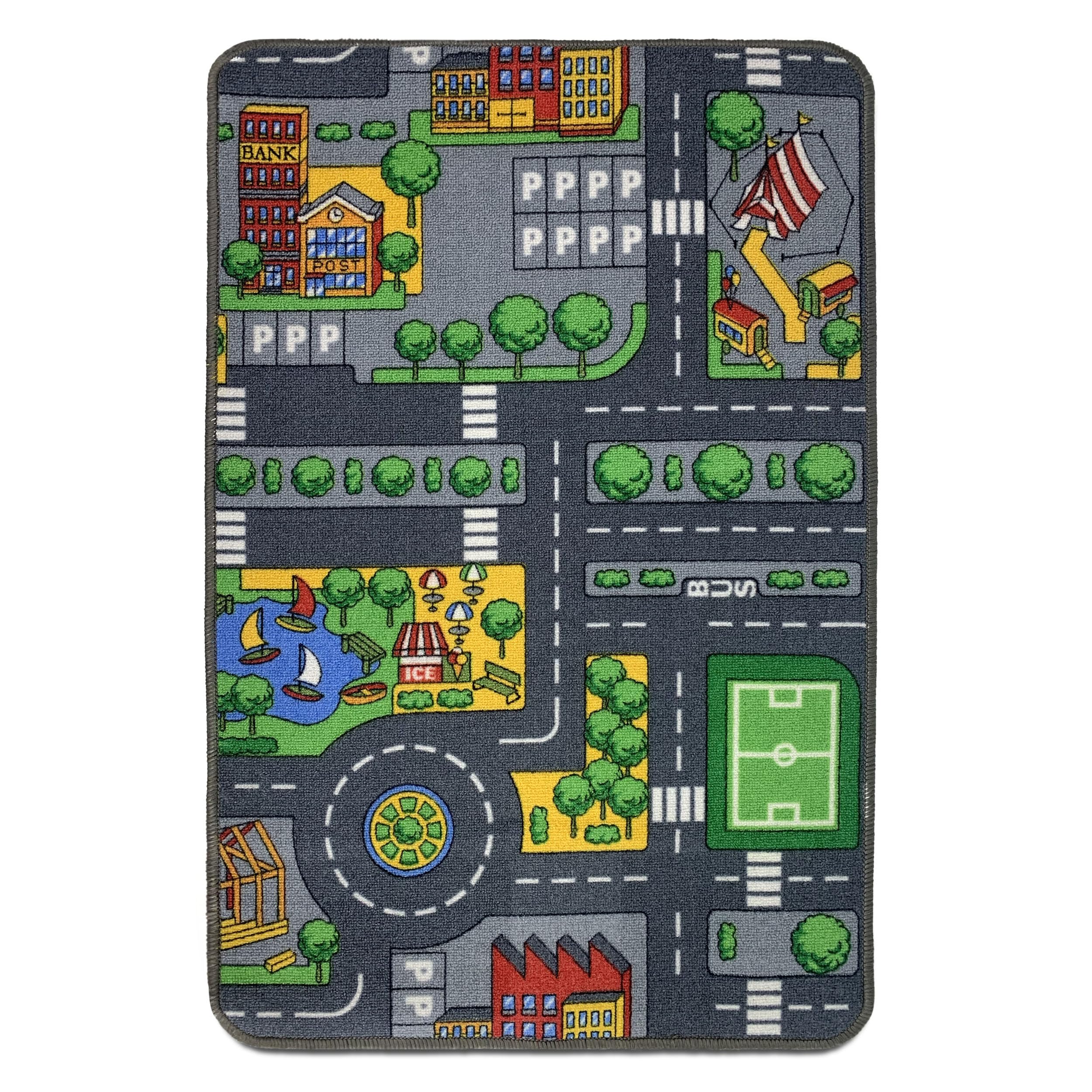 TIENDA EURASIA – Alfombra Infantil | 100% Nailon y Plástico ABS sin BPA | para Jugar con Coches | Alfombras Infantiles | Medidas 67 x 100 cm | Antideslizante y Acolchada