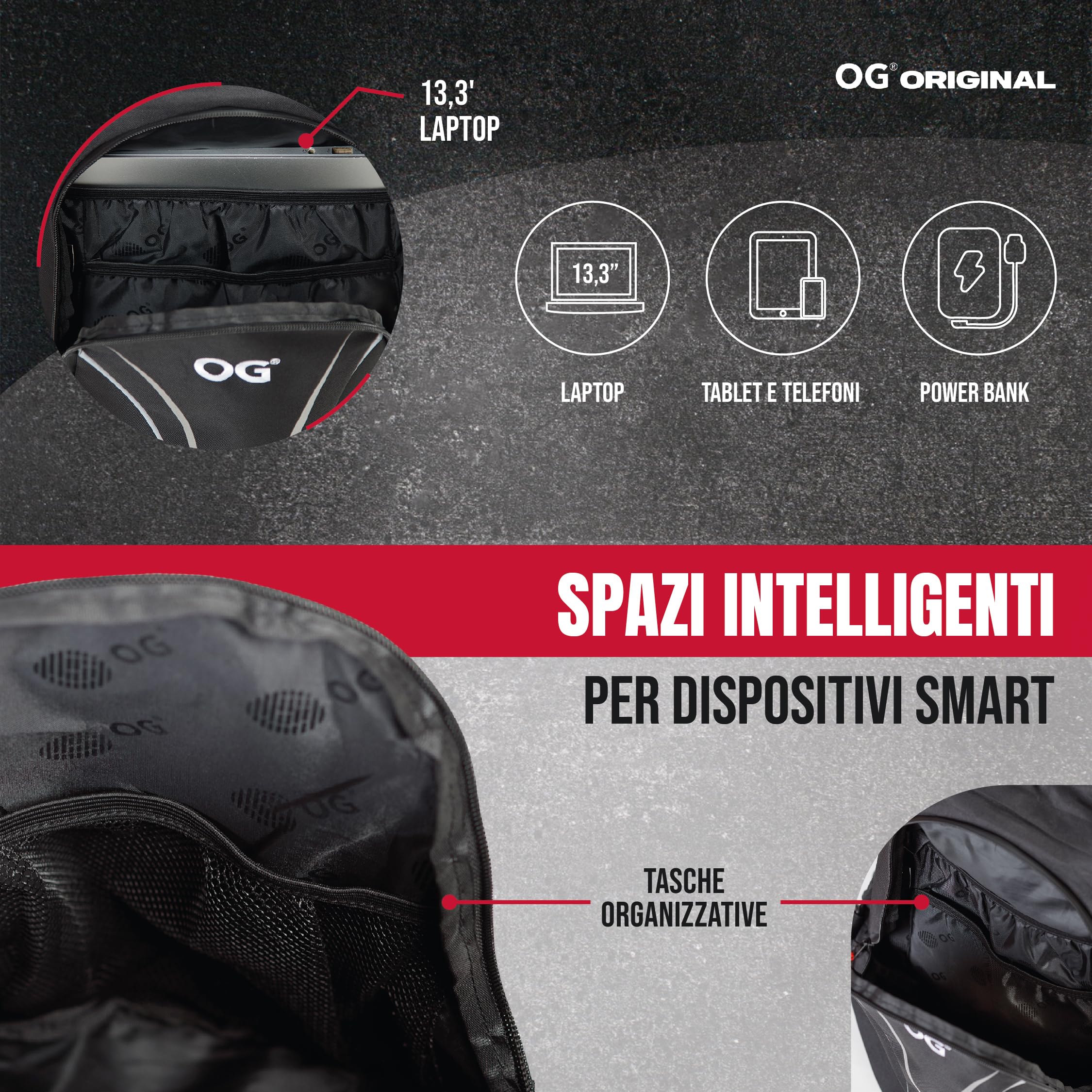 OG Original RoadRunner Zaino Moto Impermeabile Nero Leggero 20L, Borsa Porta-Casco Moto, Cinghia per Casco, Ciclismo, Antifurto, Portatile, Rifrangente
