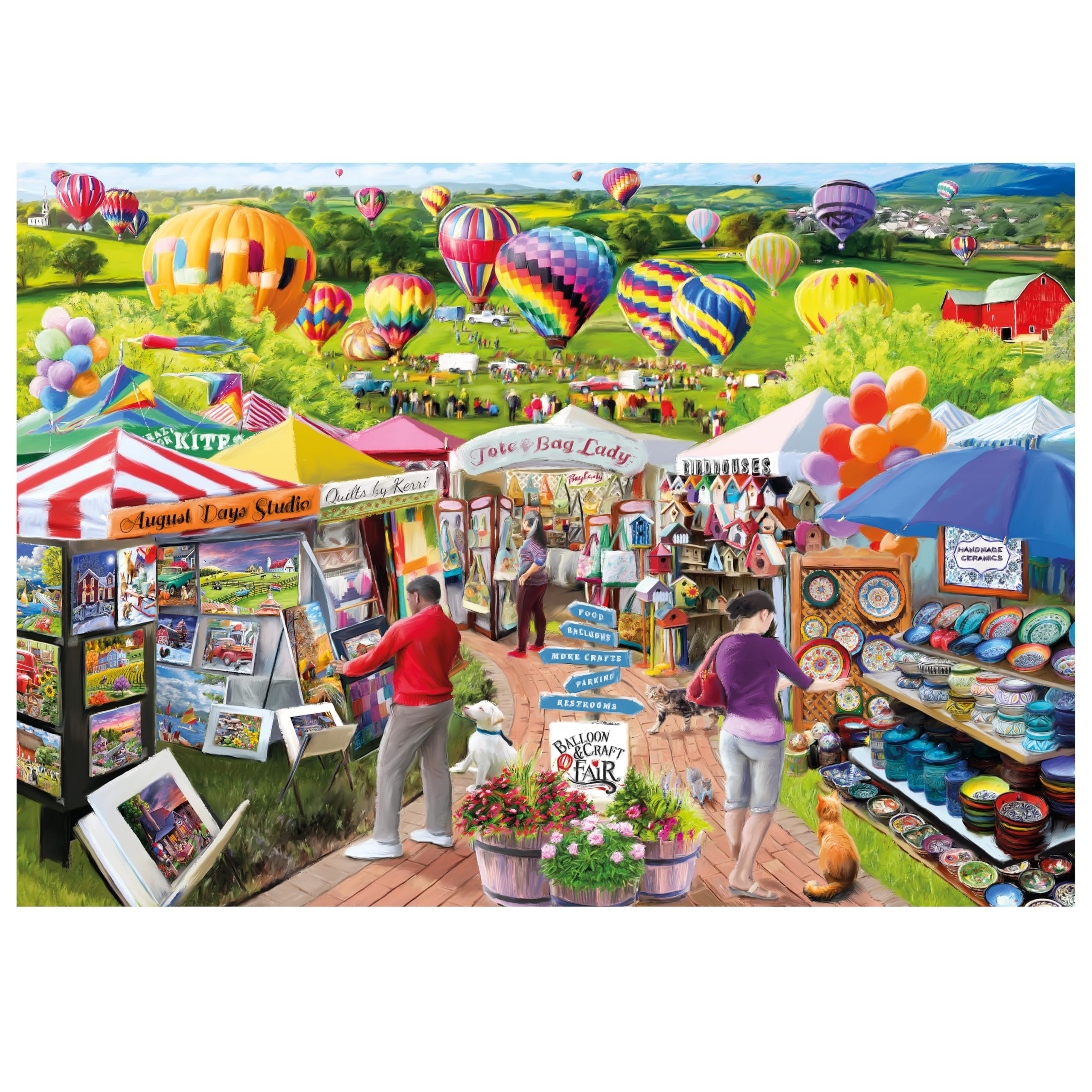 Wentworth Puzzle - Ballon- und Bastelmesse - 250 Teile - Für Erwachsene - Geformte Puzzleteile & Thematische Launen - Tolles Geschenk