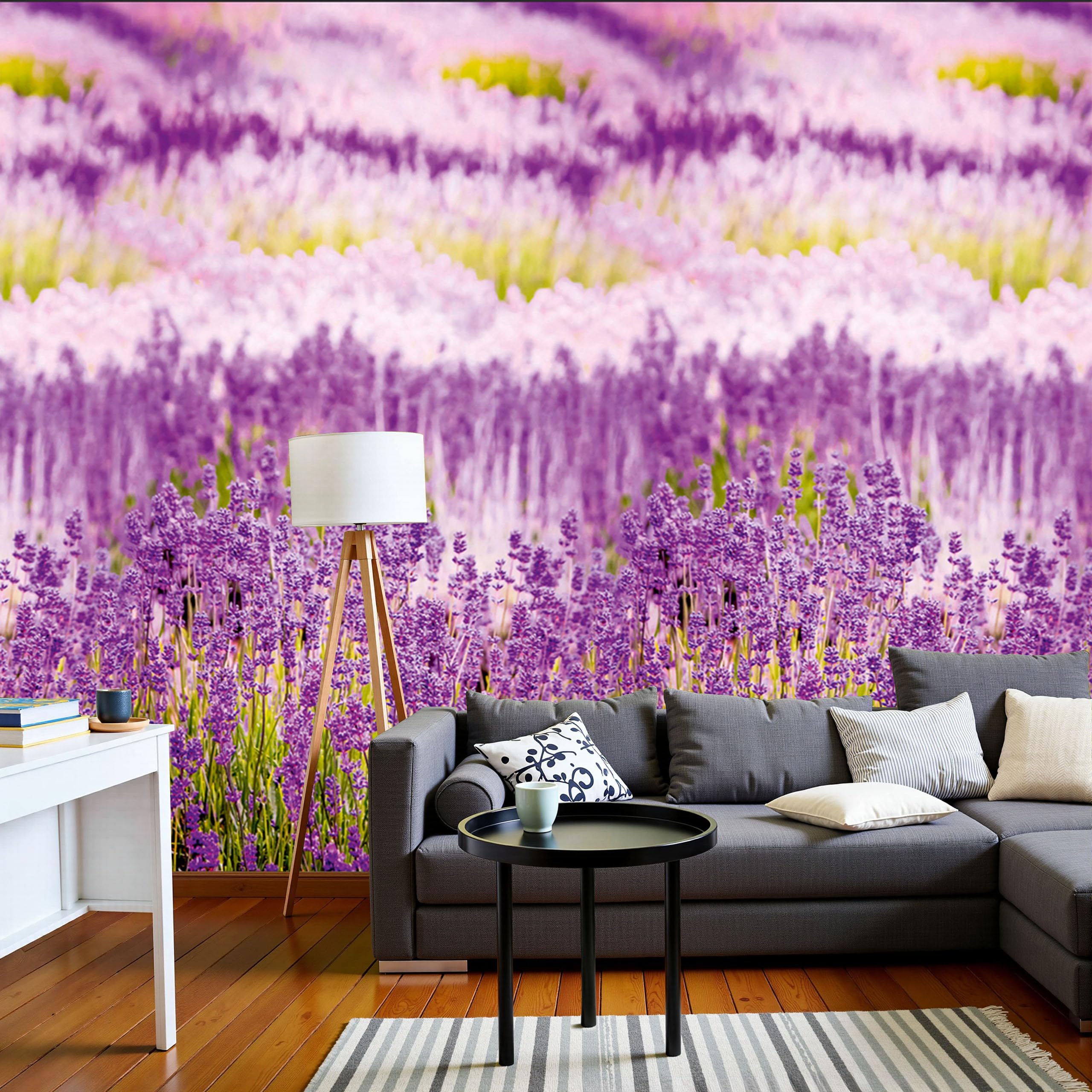 Poster Mural Prairie Lavande Créez Un Cocon De Nature Romantique Dans Une Chambre D'Enfants