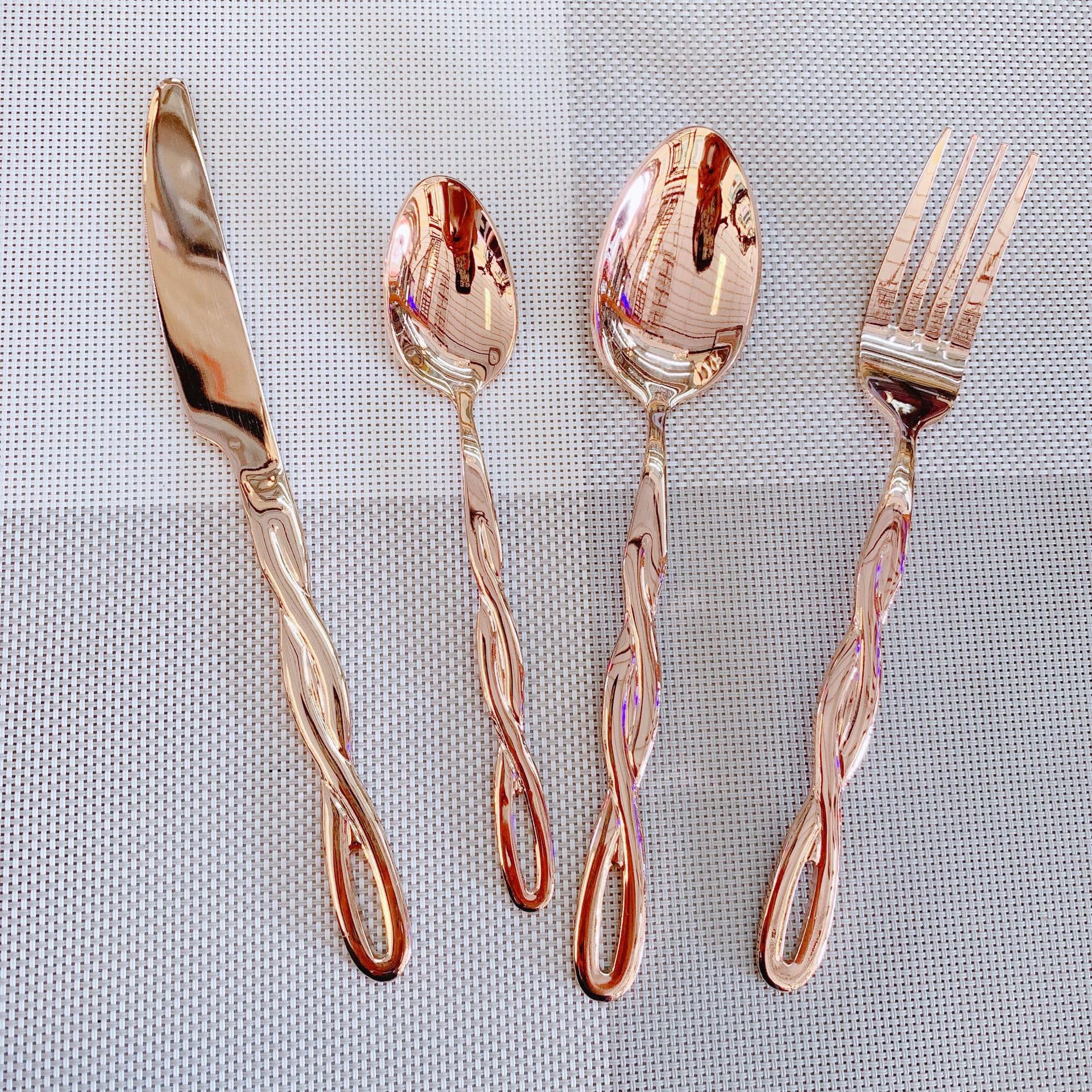 Silberbesteck-Set, Exklusive Kollektion, Edelstahl, Hochglanzpoliert, Küchenutensilien, Tischservice Mit Gabel, Messer Und Löffel, 48-Teilig, Für 12 Personen, Typ 2