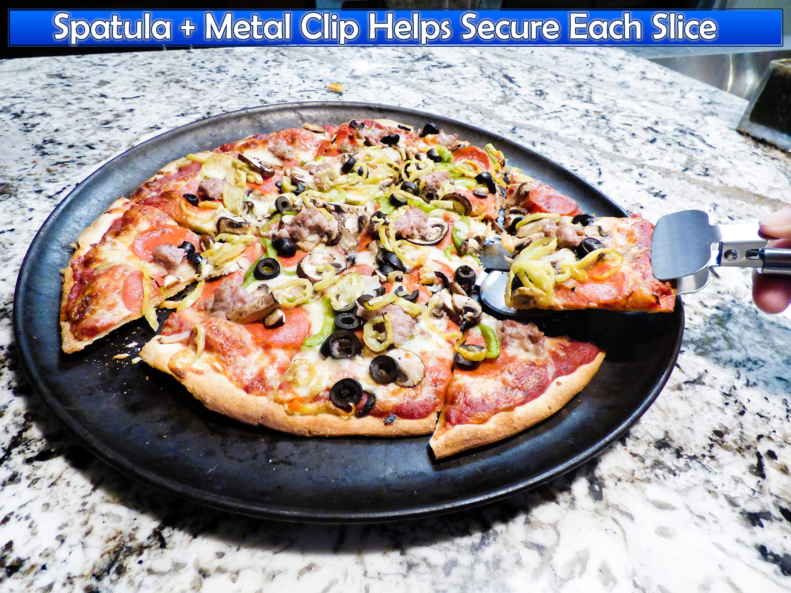 Stainless Steel Pizza Cutter Wheel With Comfort Grip - Sharp Blade For Pizza, Pies, Quesadillas & More - View #9
