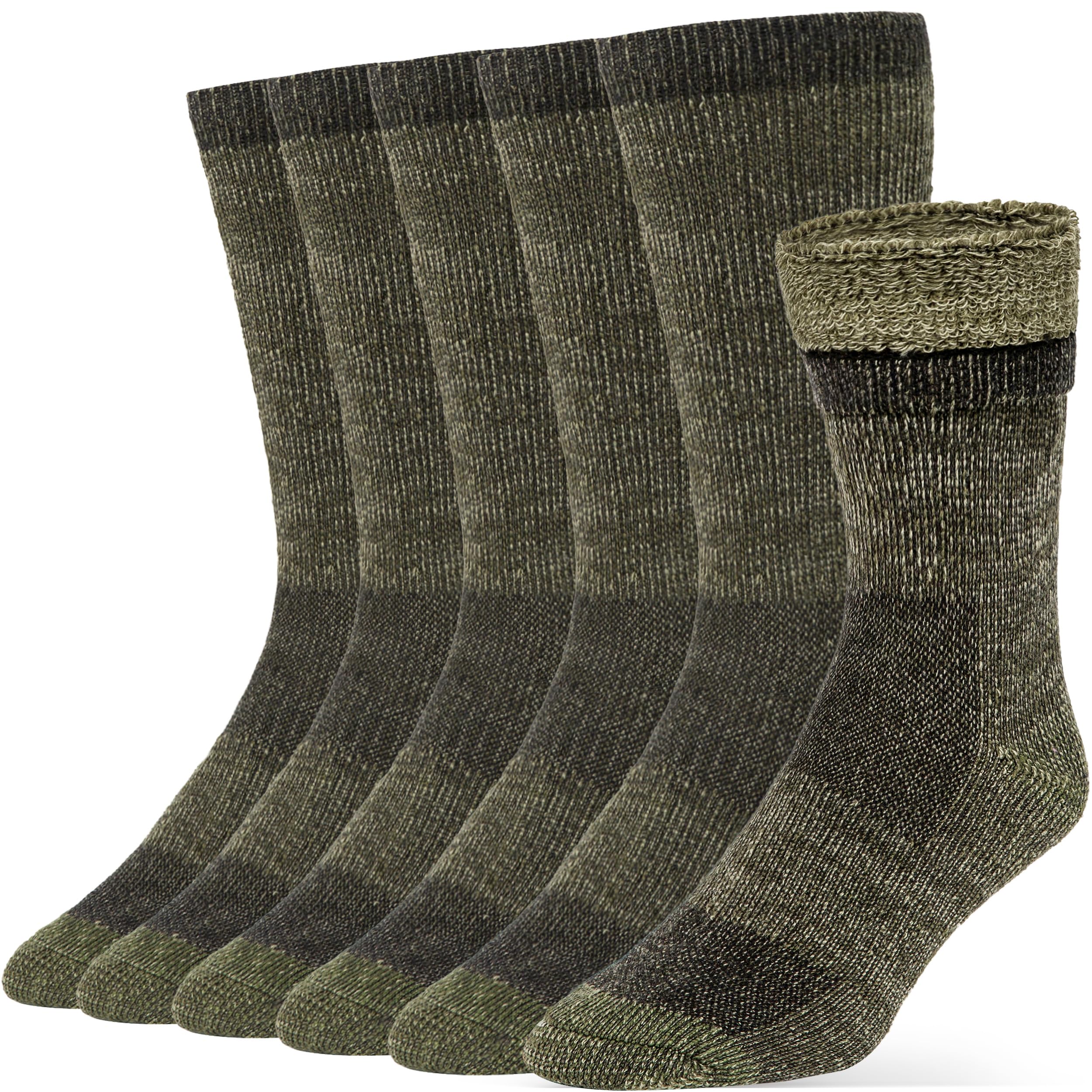 Alvada Merino Wool Hiking Socks Thermal Warm Crew Winter Boot Sock For Men & Women 3 Pairs