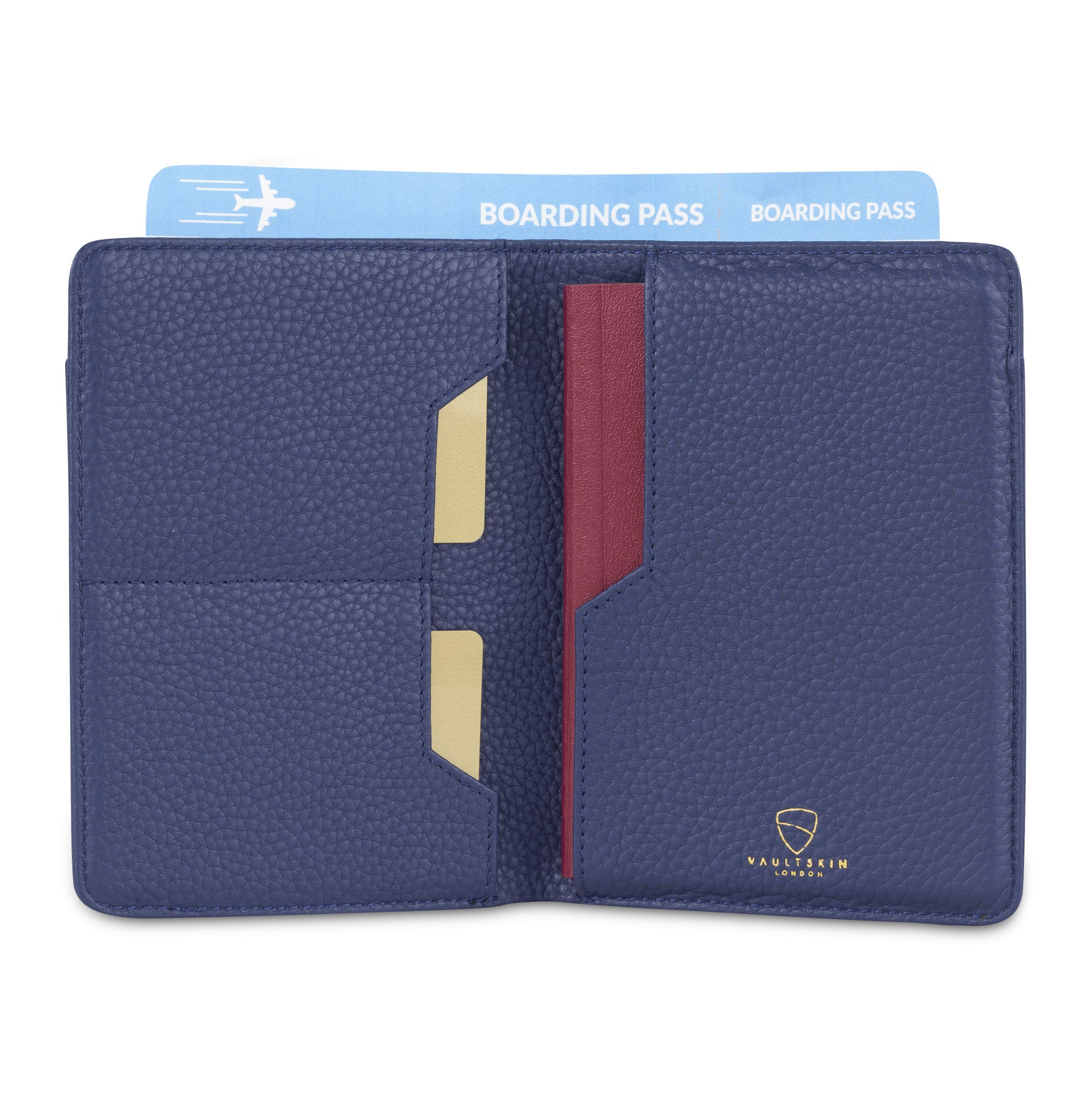 Vaultskin KENSINGTON Porta Passaporto in Pelle con RFID | Porta passaporto sottile, scomparti per carte, organizer da viaggio, pelle, protezione RFID