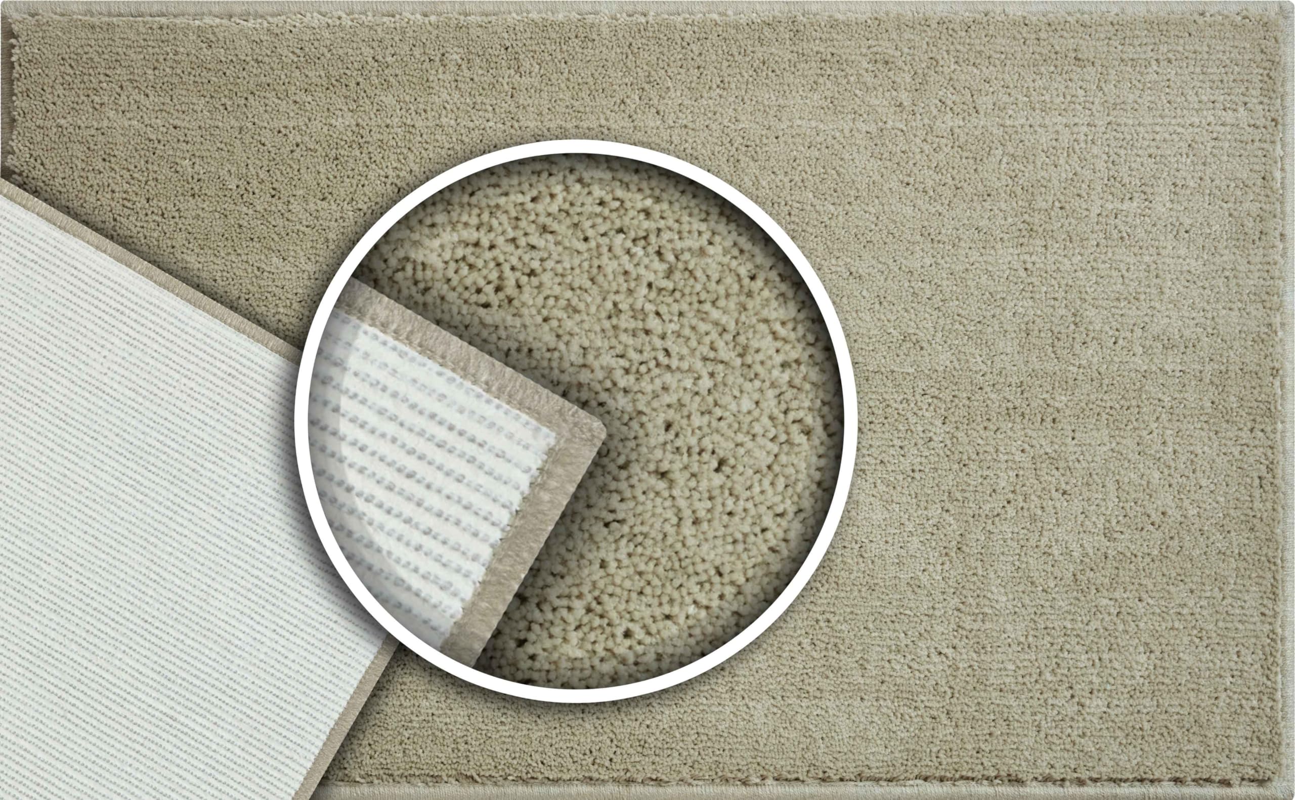 Grund Roman Lines - Tappetino da bagno, 60 x 90 cm, colore: pietra