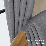 Lecloud Bessie Dark Grey Curtains 84 Inches Long 2 Panels, Airy Privacy Light Filtering Window Drapes, Faux Linen Textured Curtains for Living Room Dining Room Bedroom, Each 40 W x 84 L