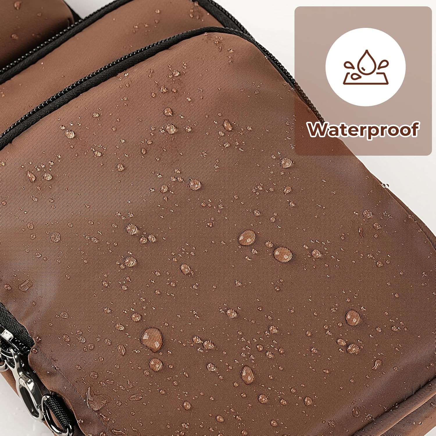 BROADREAM Mini Crossbody Sling Bag, Small Chest Bags Dual Pocket with Zipper Lock, RFID Blocking & Water Resistant Women Men