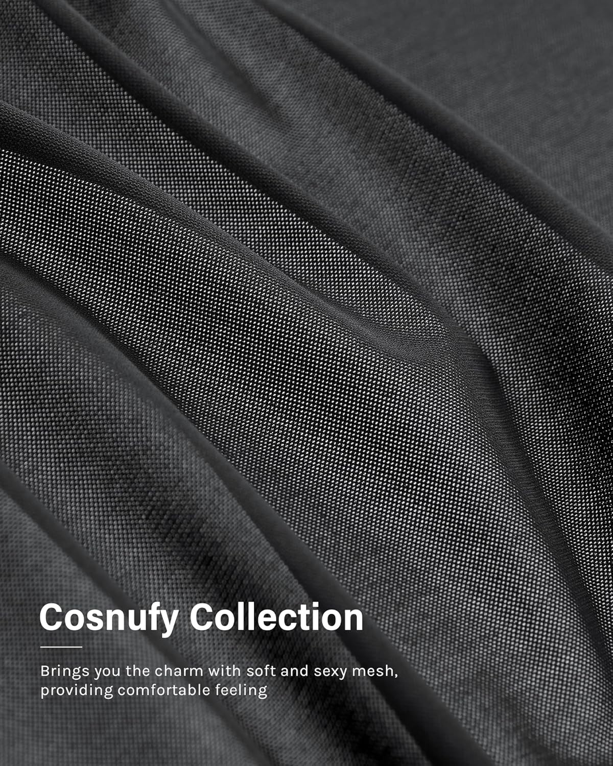 INLYRIC Women's Cosnufy Mesh Sheer Long Sleeve Tops See Through Crew Neck Going Out Tops Trendy Sexy Shirts - Image 6