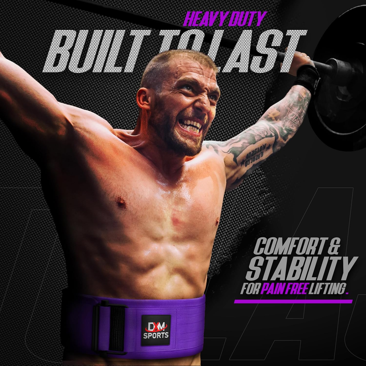 DXM SPORTS セルフロックウェイトリフティングベルト - メンズ レディース ジム フィットネス 筋力トレーニング ボディー