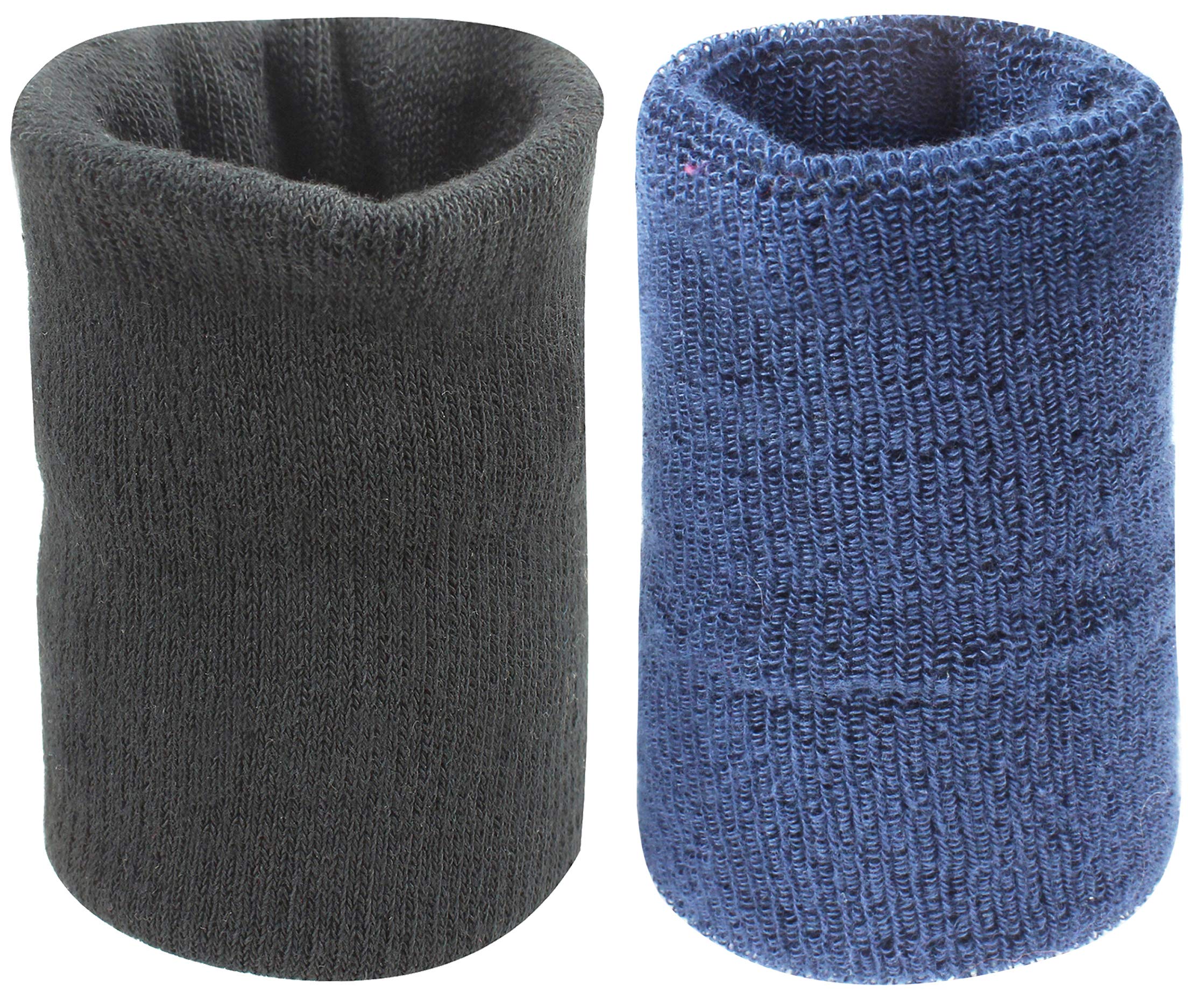Neska Moda Unisex Black and Navy Pack of 2 Cotton Wrist Band (B07TFJQ49R) Amazon Price History, Amazon Price Tracker