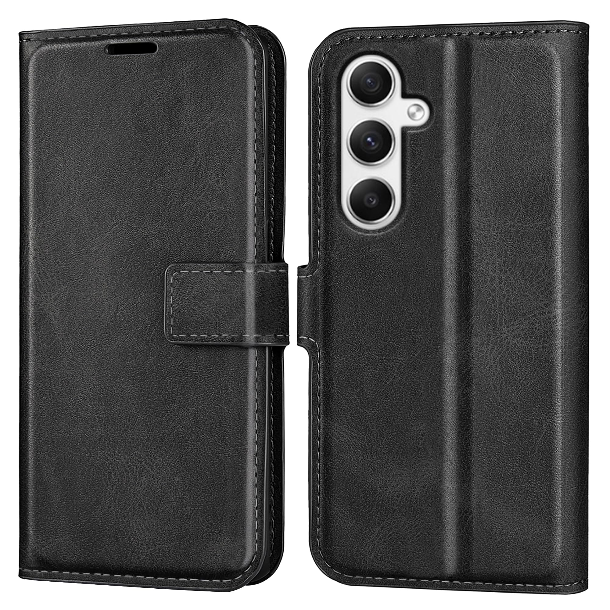 D DESSVON Wallet Phone Case for Galaxy A35 5G Case Black, Samsung Galaxy A35 PU Leather Case with Card Holder Kickstand, Slim Magnetic Phone Holster Case for Samsung Galaxy A35