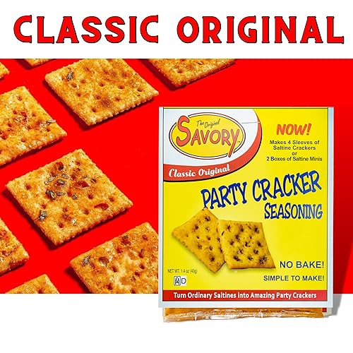 Miniatura 3 de The Original Savory Party Cracker - Paquete variado de 4 sabores  Classic Original, Garden Dill, Sweet Bar-B-Q y Texas Chipotle  Paquete con bolsa