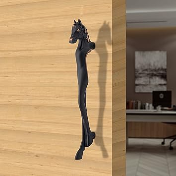 Realcoin Horse Shape Main Door Handle / Aluminum and White Metal Antique Finish / Home Decor / Door Dcor / Door Handle / Door Knocker (Size: 10 / 250MM) Made in India (Copper)