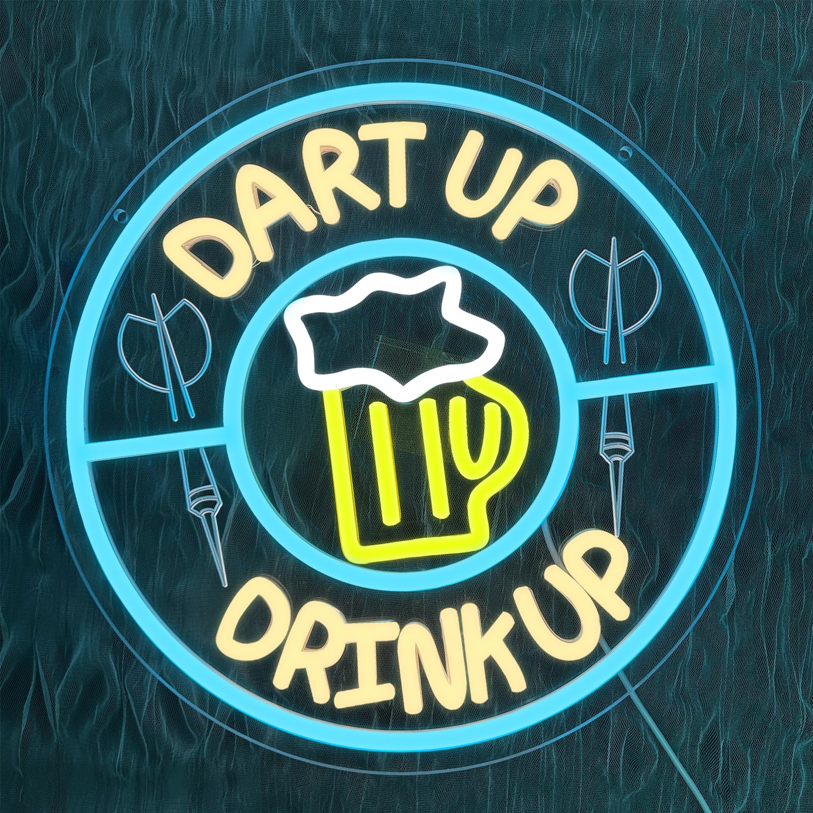 Bier Darts Neon Licht Schild Bar Led Schild für Wand Dart Lampe Leuchtreklame USB Dimmbare für Schlafzimmer Wohnzimmer Spielzimmer Mann Höhle Bars Clubs Party Home Darts Store Geschenke