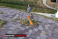 Vista 4 de Mini cabezal de rastrillo – Herramienta de rastrillo de canalón para eliminar hojas y desechos de techos, canaletas y áreas de difícil acceso – Se