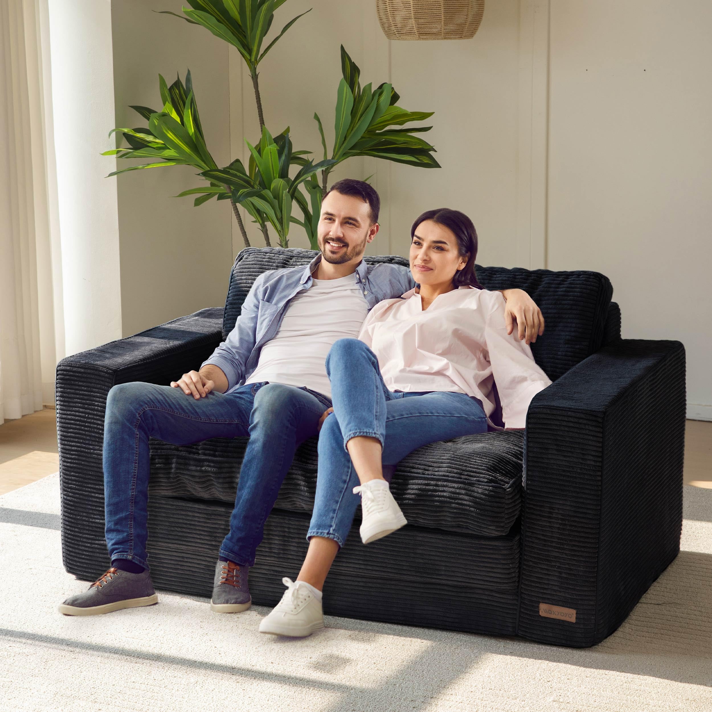 MAXYOYO Sofá Cama Convertible, Colchón Plegable para Adultos, Sofá Cama Convertible con 2 Almohadas, Colchón de Invitados de 140 x 210 x 15 cm, Sofá para Sala de Estar y Dormitorio
