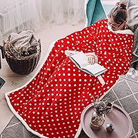 Vista 24 de Tirrinia Manta de sherpa afelpada con mangas, manta completa para todo el cuerpo, para leer, ver la televisión, manta para envolver