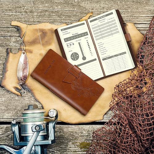 Miniatura 7 de Eaasty 2 piezas de cuero libro de registro de caza de alces diseñado para que el cazador registre detalles de caza, 96 páginas