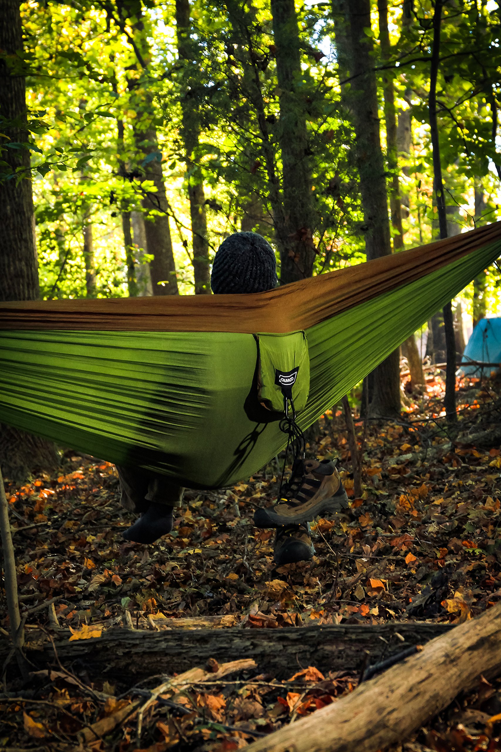 Hamac Double Chulim Vert - Pour Camping, Capacité 400 Lbs (Neuf)