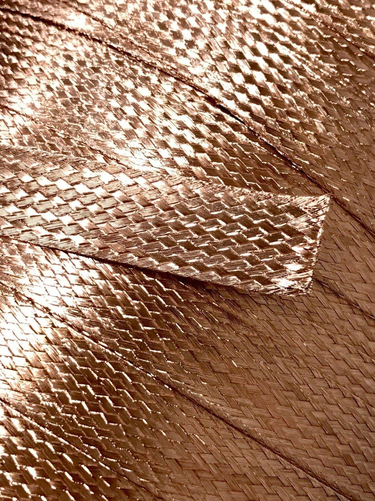 25 FT 5/8" Braided Ground Strap – Tinned Copper Flat Braid, 384 Wires, Made In USA - View #2
