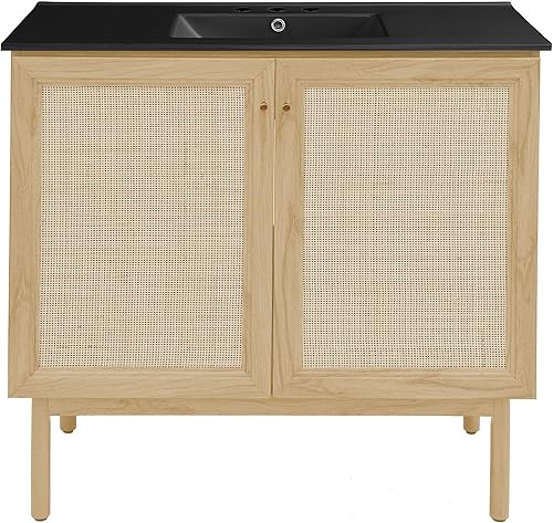 Vista 392 de Swiss Madison Classe - Lavabo de baño de roble de 24 pulgadas incluido