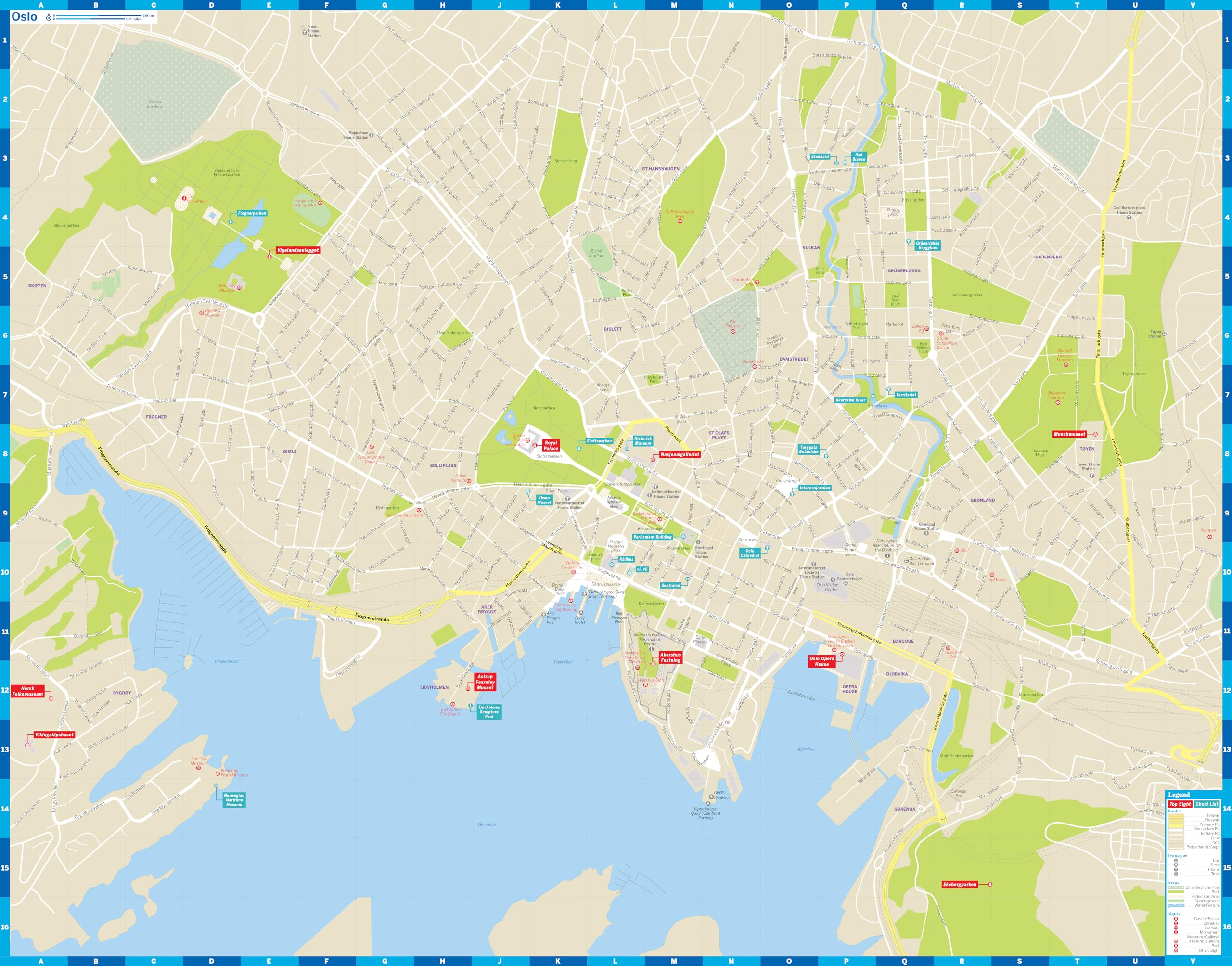 Oslo City Map 2ed -anglais-: Durable, Waterproof, Easy-Fold Planning Map with Attractions & Walking Tours