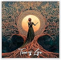 Vista 10 de Calendario de pared 2026 Árbol de la vida de Kaleidoscope Artisan – Diseños místicos encantadores con días festivos