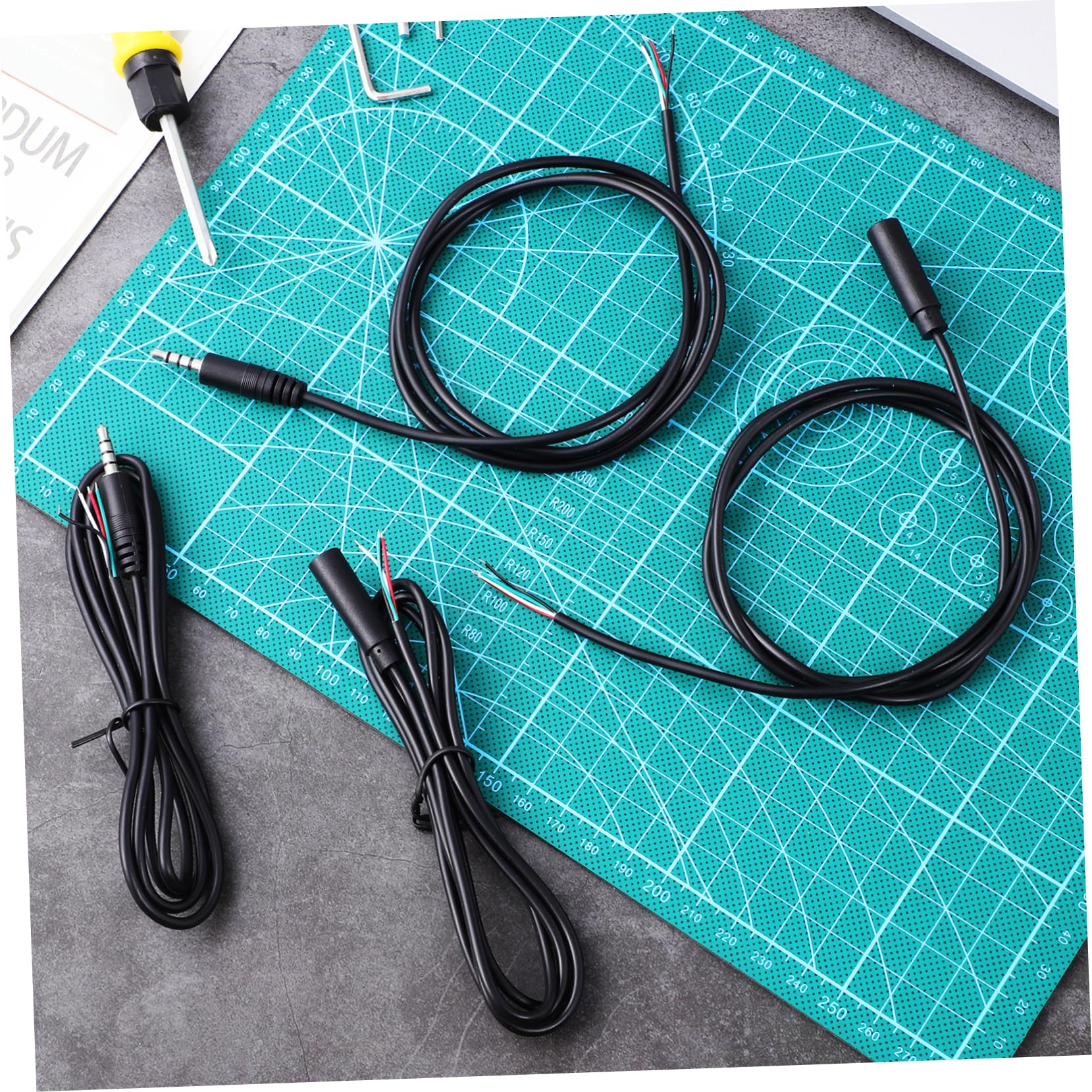 DOITOOL 3 Sätze Kabel Für Kopfhörer Männliche Kabel Lautsprecherkabel Audio-klinkenkabel Draht Mikrofonkabel Gitarrenkabel Audiokabel Verlängerungskabel Kabelaustausch Pvc 8 Stück * 3