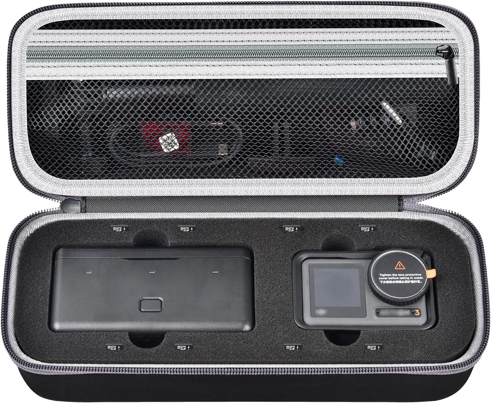 GWCASE Case Compatible with Dji Osmo Action 4 3 Adventure Combo - 4K Action Camera. Travel Storage Holder for Multifunctional Battery Case, Rod, USB Cable and Other Accessories (Box Only)